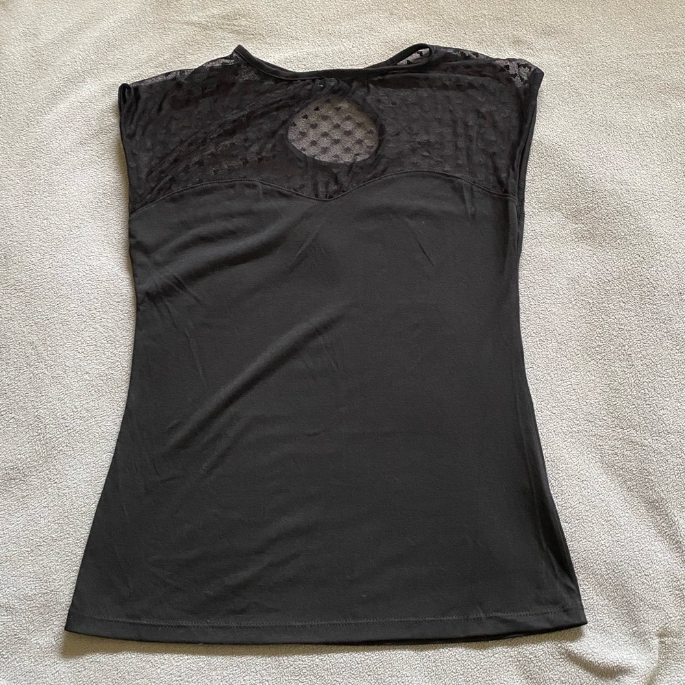 RockSteady Black Lace Detail Blouse